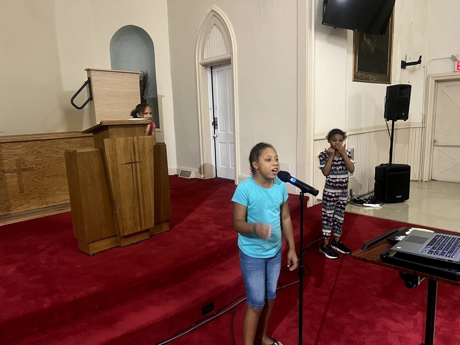 Spirit-filled service at Rock Ministries