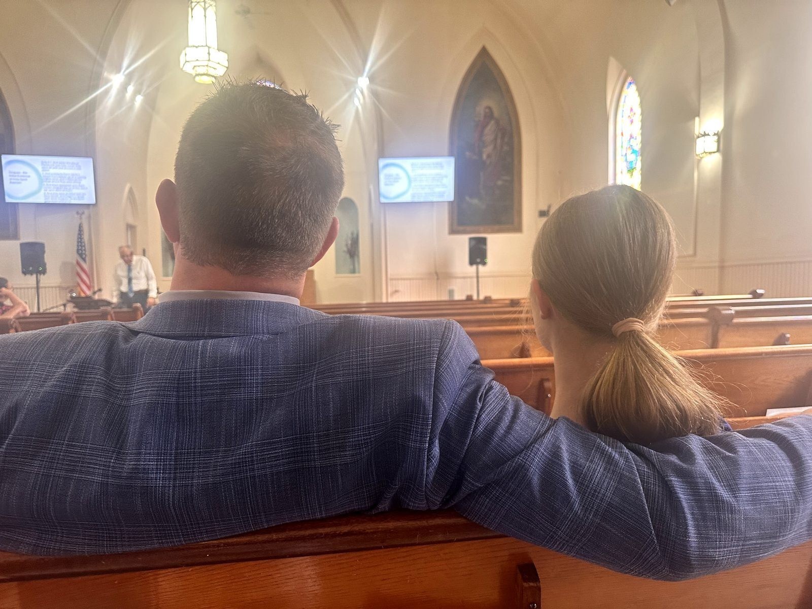 Welcoming worship service at Rock Ministries church in Janesville Wisconsin